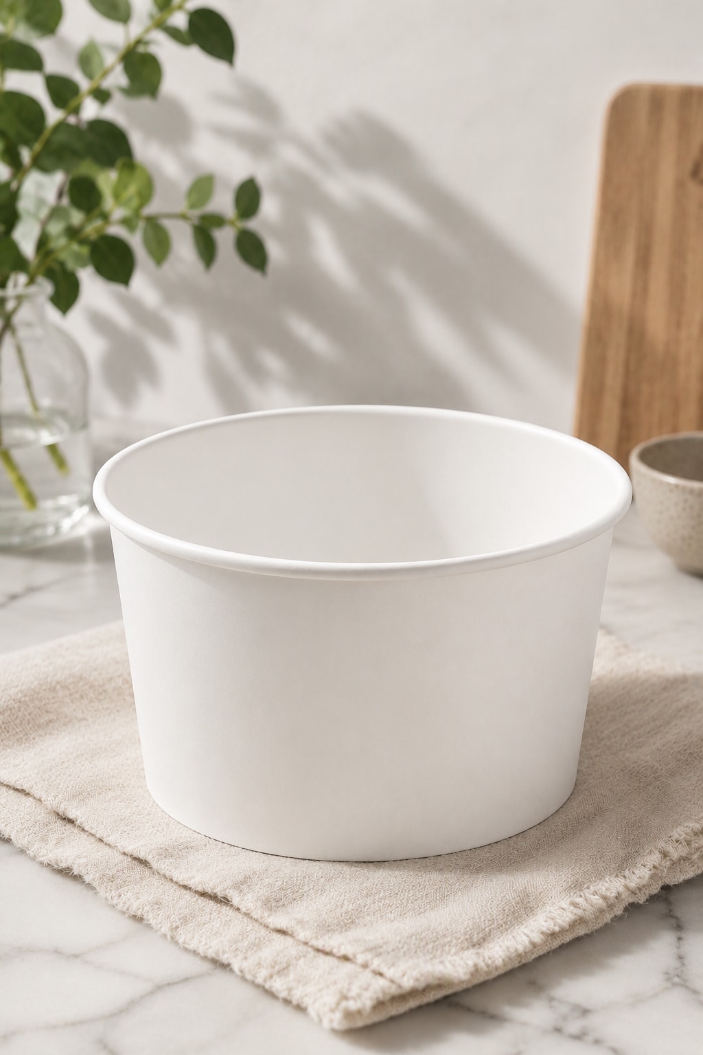 2500ml White Paper Bowl