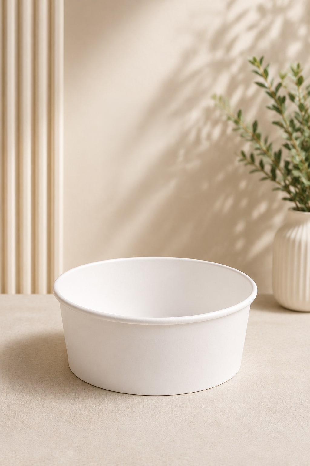 750ml White Paper Bowl