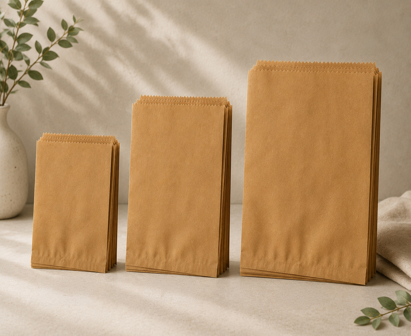 Kraft packaging covers in small medium and large sizes