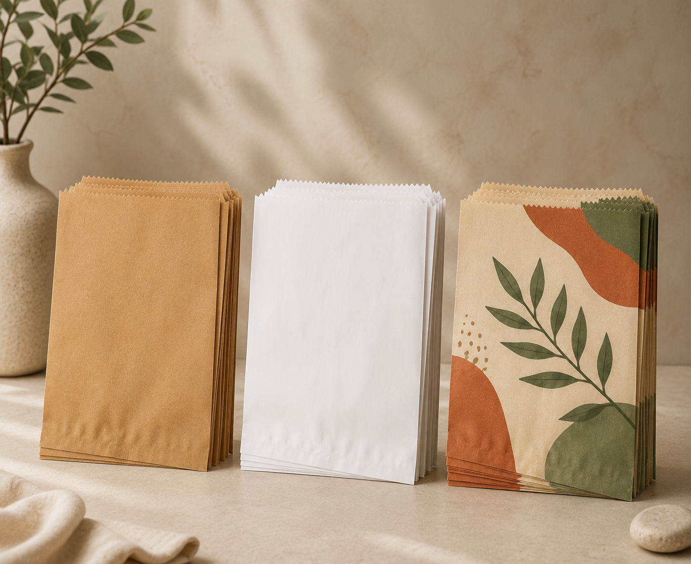 Medium paper cover for shopping food and gifting